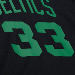 Larry Bird Boston Celtics Mesh Name & Number Short Sleeve Hoodie Black