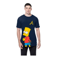 Atlanta Braves New Era MLB x Simpsons Local T-Shirt - Navy T-shirts