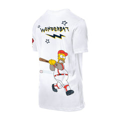 Atlanta Braves New Era MLB x Simpsons Homer Wonderbat T-Shirt - White T-shirts