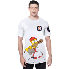 Houston Astros New Era MLB x Simpsons Homer Wonderbat T-Shirt - White T-shirts