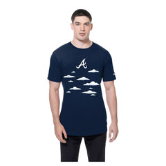 Atlanta Braves New Era MLB x Simpsons 2026 Collab Clouds T-Shirt - Navy T-shirts