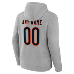 Chicago Bears Team Authentic Personalized Name & Number Hoodie Gray