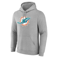 Miami Dolphins Team Authentic Personalized Name & Number Hoodie Gray