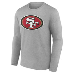 San Francisco 49ers Team Authentic Personalized Name & Number Long Sleeve T-Shirt Gray