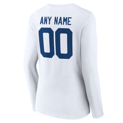 Indianapolis Colts Women's Team Authentic Personalized Name & Number Long Sleeve V-Neck T-Shirt White