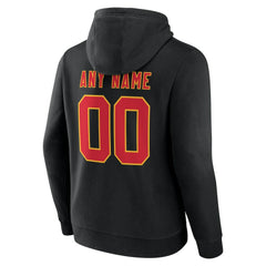 Kansas City Chiefs Team Authentic Personalized Name & Number Hoodie Black