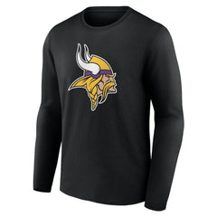 Minnesota Vikings Team Authentic Personalized Name & Number Long Sleeve T-Shirt Black