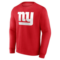 New York Giants Team Authentic Personalized Name & Number Sweatshirt Red