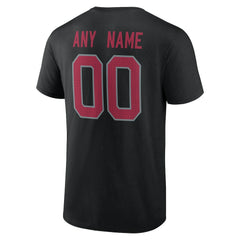 Arizona Cardinals Team Authentic Personalized Name & Number T-Shirt Black