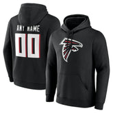 Atlanta Falcons Team Authentic Personalized Name & Number Hoodie Black
