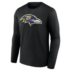 Baltimore Ravens Team Authentic Personalized Name & Number Long Sleeve T-Shirt Black
