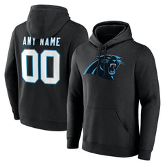 Carolina Panthers Team Authentic Personalized Name & Number Hoodie Black