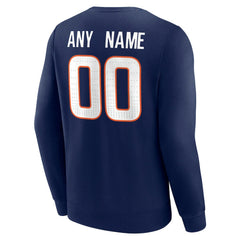 Denver Broncos Team Authentic Personalized Name & Number Sweatshirt Navy