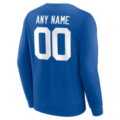 Indianapolis Colts Team Authentic Personalized Name & Number Sweatshirt Royal