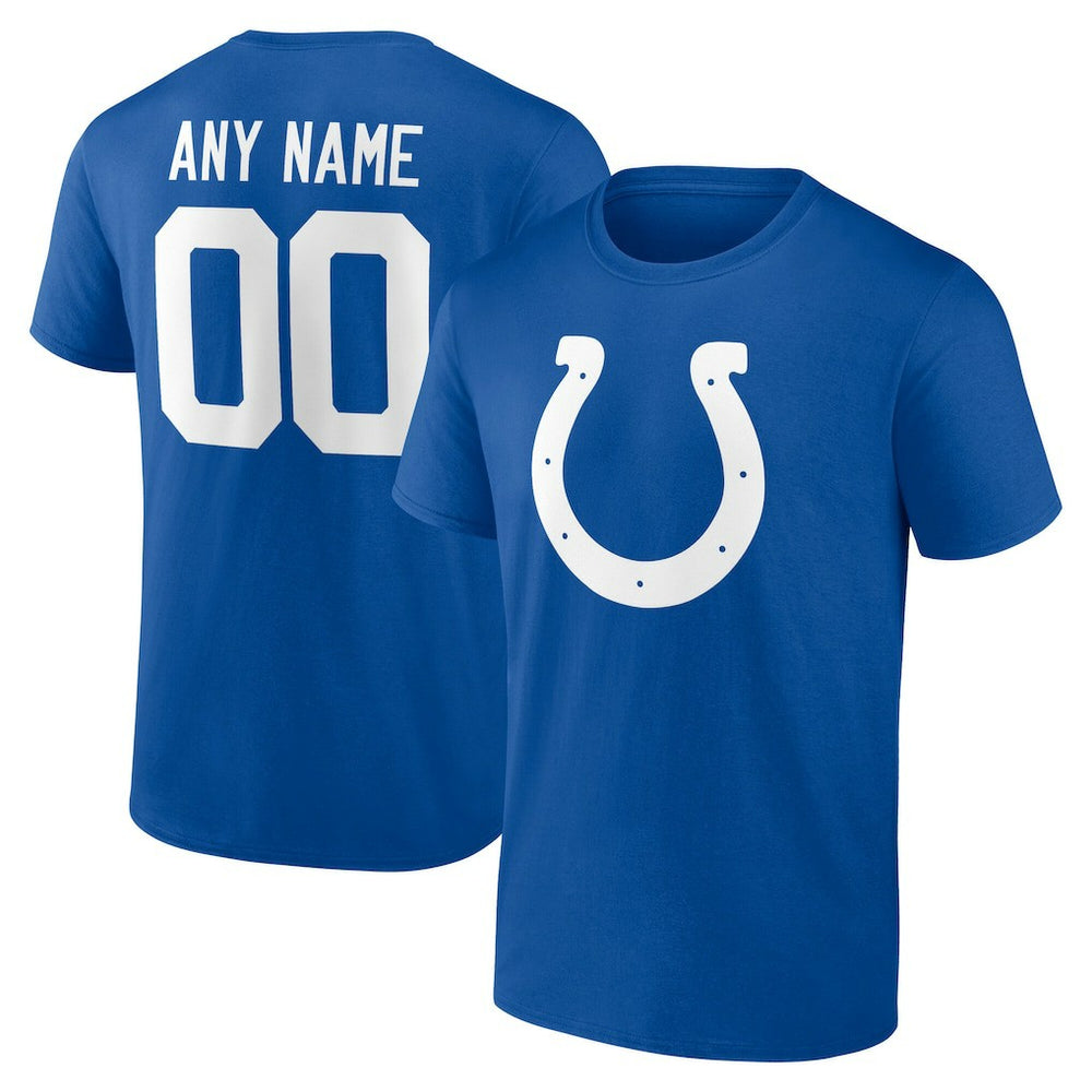 Indianapolis Colts Team Authentic Personalized Name & Number T-Shirt Royal