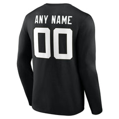 Jacksonville Jaguars Team Authentic Personalized Name & Number Long Sleeve T-Shirt Black