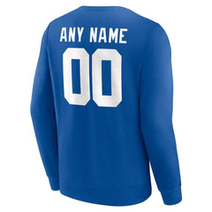 New York Giants Team Authentic Personalized Name & Number Sweatshirt Royal