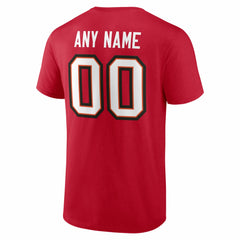 Tampa Bay Buccaneers Team Authentic Personalized Name & Number T-Shirt Red