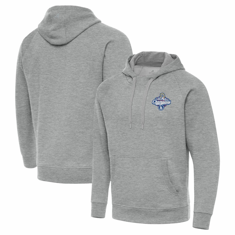 Los Angeles Dodgers Antigua 2025 World Series Champions Victory Hoodie - Heather Gray Hoodies