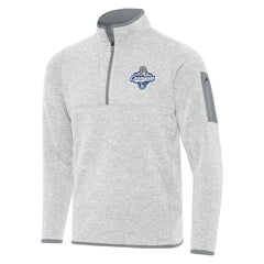 Los Angeles Dodgers Antigua Back-to-Back World Series Champions Fortune Quarter-Zip Pullover - Heather Gray Pullover