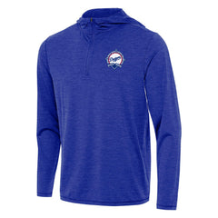 Los Angeles Dodgers Antigua Back-to-Back World Series Champions Tidy Quarter-Zip Hoodie - Heather Royal Hoodies