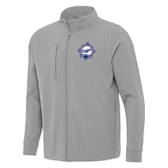 Los Angeles Dodgers Antigua Back-to-Back World Series Champions Regard Full-Zip Jacket - Gray Jackets