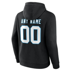Carolina Panthers Big & Tall Team Authentic Custom Hoodie Black