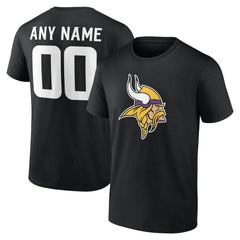 Minnesota Vikings Big & Tall Team Authentic Custom T-Shirt Black