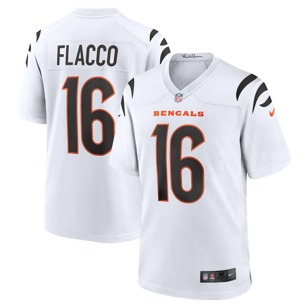 NFL Joe Flacco Cincinnati Bengals Game Jersey - White