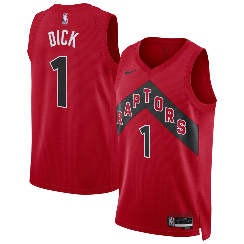 NBA Gradey Dick Toronto Raptors Unisex Swingman Player Jersey - Icon Edition - Red