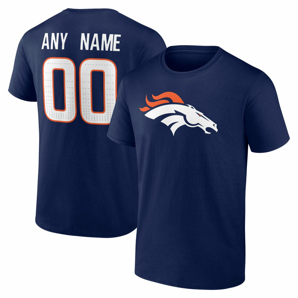 Denver Broncos Big & Tall Team Authentic Custom T-Shirt Navy