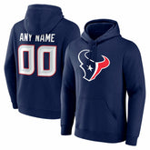 Houston Texans Big & Tall Team Authentic Custom Hoodie Navy
