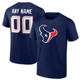 Houston Texans Big & Tall Team Authentic Custom T-Shirt Navy