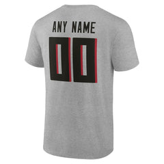 Atlanta Falcons Big & Tall Team Authentic Custom T-Shirt Gray