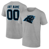Carolina Panthers Big & Tall Team Authentic Custom T-Shirt Gray