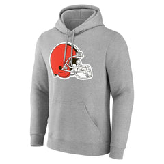 Cleveland Browns Big & Tall Team Authentic Custom Hoodie Gray