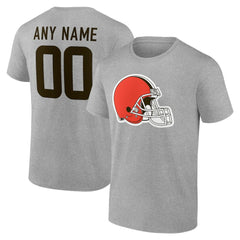 Cleveland Browns Big & Tall Team Authentic Custom T-Shirt Gray