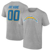 Los Angeles Chargers Big & Tall Team Authentic Custom T-Shirt Gray