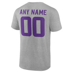 Minnesota Vikings Big & Tall Team Authentic Custom T-Shirt Gray