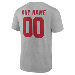 New York Giants Big & Tall Team Authentic Custom T-Shirt Gray