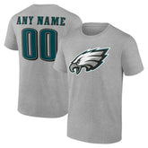 Philadelphia Eagles Big & Tall Team Authentic Custom T-Shirt Gray