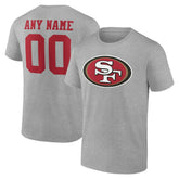 San Francisco 49ers Big & Tall Team Authentic Custom T-Shirt Gray