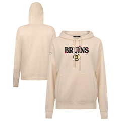 NHL Boston Bruins Levelwear Women's Festive Holiday Adorn Hoodie - Khaki