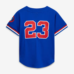 MLB Ryne Sandberg Chicago Cubs Mitchell & Ness Cooperstown Collection 1996 Mesh Batting Practice Button-Up Jersey - Royal