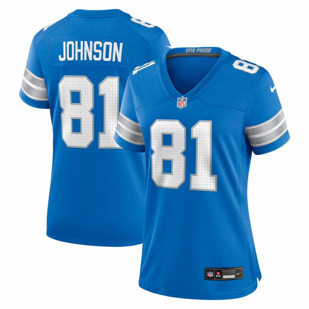 NFL Calvin Johnson Detroit Lions Women's Team Retired Game Jersey - Blue