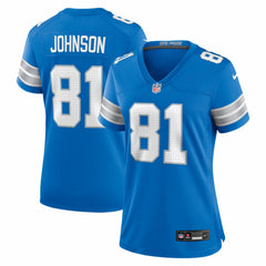 NFL Calvin Johnson Detroit Lions Women's Team Retired Game Jersey - Blue