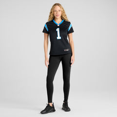 NFL Cam Newton Carolina Panthers Women's Team Retired Game Jersey - Black