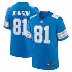 Calvin Johnson Detroit Lions Team Retired Game Jersey Blue