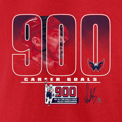 NHL Alexander Ovechkin Washington Capitals 900th Career Goal T-Shirt - Red