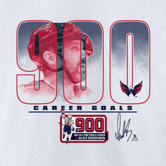 NHL Alexander Ovechkin Washington Capitals 900th Career Goal T-Shirt - White